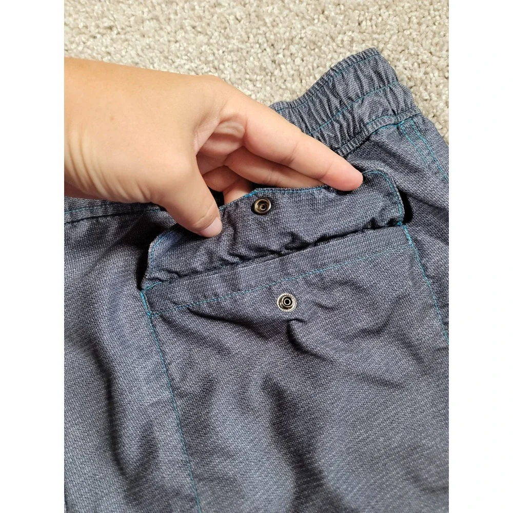 Robert Graham Mens Classic Fit Swim Trunks Size 38 Gray Lined Stretch Beach Surf